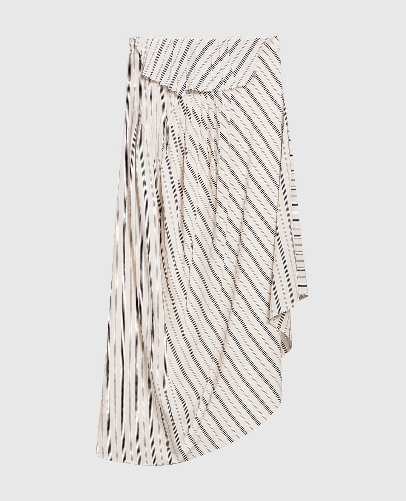 Marc Le Bihan Beige striped skirt